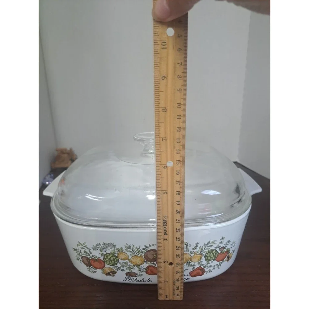 Vintage Corningware L'Eschalote La Sauge Spice Of Life 4quart Casserole Dish